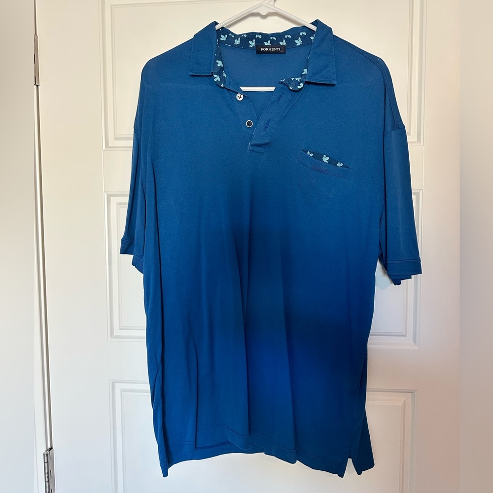 Formenti Men’s Polo Shirt – 3XL – Blue-EXCELLENT Cond